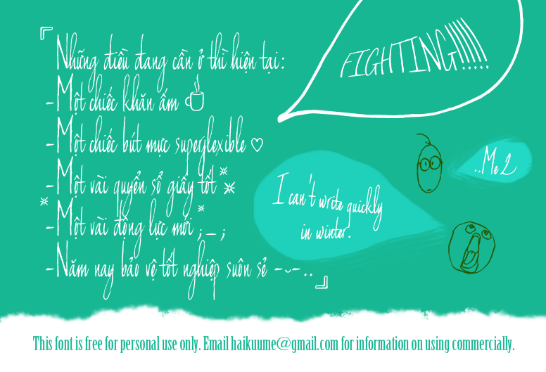 Can't write quickly in winter